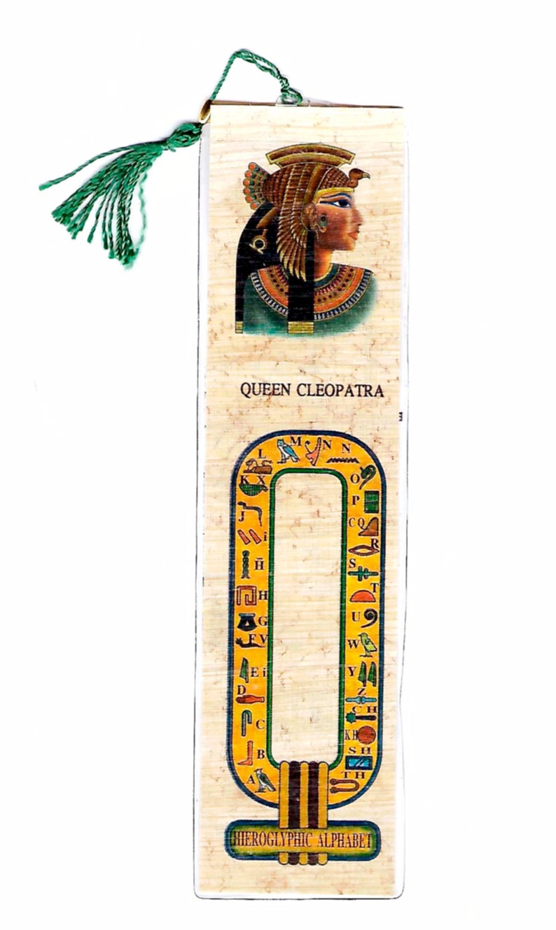Queen Cleopatra Papyrus Bookmark A beautiful, unique, inexpensive gift for women, girls, teens. mothers day Cleopatra school projects image 2