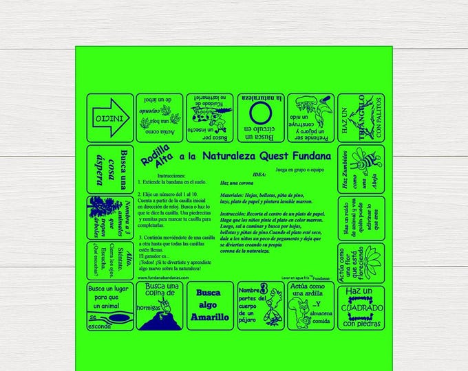 Spanish Nature Quest Bandana for Kids Ages 3-6