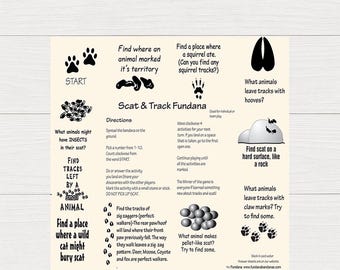 Scat & Track Fundana – Animal Tracks and  Scat Learning Game for Kids | Great for Camps and Scouts