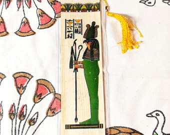 Sokaris Falcon God Papyrus Bookmark: Egyptian Gift