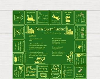 Farm Scavenger Hunt Game: Kids' Learning Bandana About Farms and Animals!