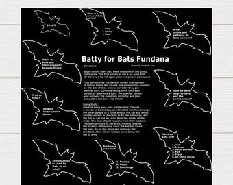 Batty for Bats Fundana – Bat Identification & Nighttime Nature Learning Bandana – Educational Outdoor STEM Activity for Kids – Made in USA