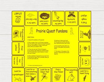 Prairie Quest Fundana: Scavenger Hunt on 100% Cotton Bandana