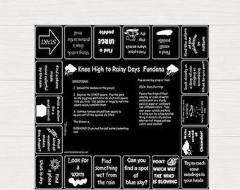 Rainy Day Scavenger Hunt Game: Kids' Backyard Activity Bandana for Kids ages 3-6