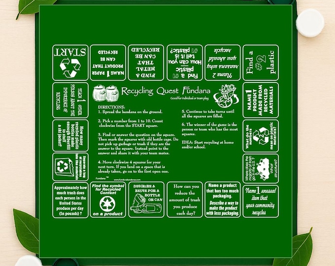 Recycling Quest Game Bandana: Earth Day Activity