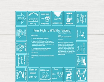 Wildlife Scavenger Hunt Game: Kids Ages 3-6. Outdoor Activity Bandana