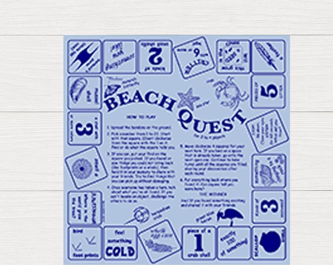 Beach Quest Fundana – Ocean & Seashore Scavenger Hunt Bandana – Outdoor Learning Activity for Kids – Educational STEM Game – Made in USA
