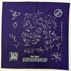 Star Constellation Bandanas – 33 Constellations on Black or Navy | Fun for Scouts & Families