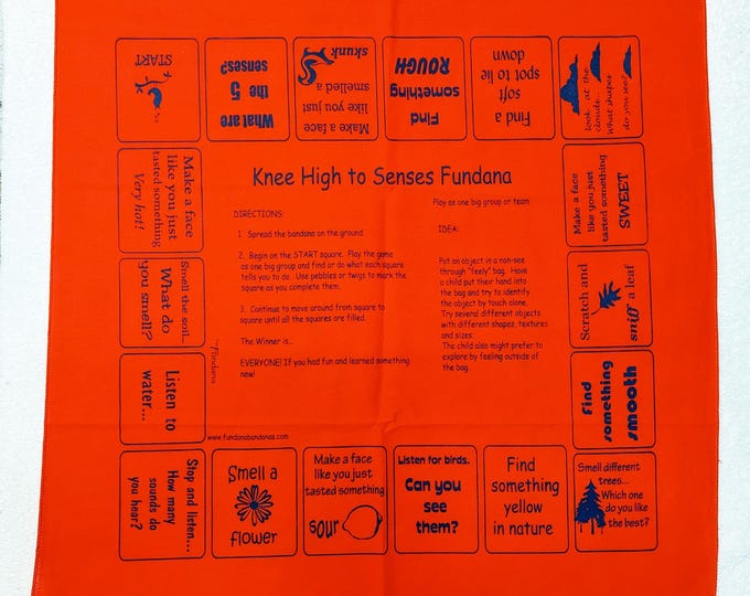Knee high to Senses in three fun colors- Orange, blue or yellow! Introduce your 3-6 year old to the senses in nature!