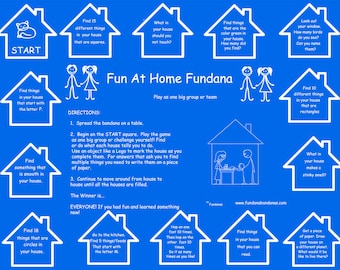 Kids restless?Fun At Home Fundana! Stuck indoors? Need ideas? This scavenger hunt game uses things in your house to keep kids busy.