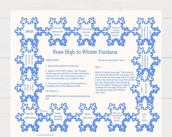 Winter Scavenger Hunt Game: Kids Outdoor Learning Bandana