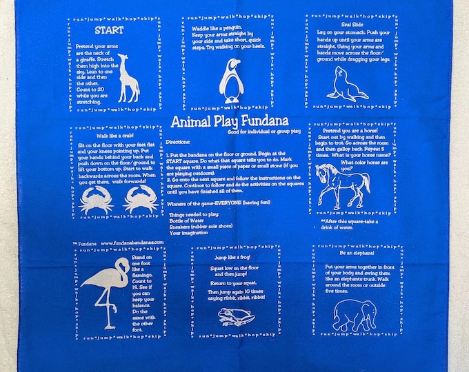 Kids love Animals! Animal Play Fundana! Be an elephant, seal, horse! Kids will burn off energy and learn how different animals move. FUN!