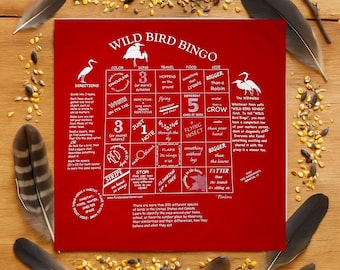 Wild Bird Bingo Fundana: Educational Game on Cotton Bandana