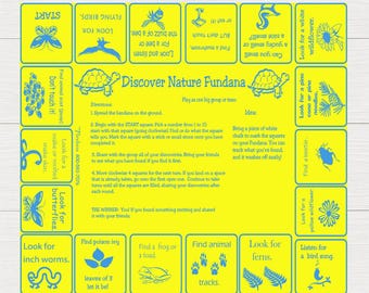 Discover Nature Scavenger Hunt Bandana: Kids Outdoor Activity