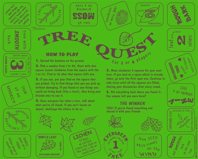 TREES Play Our Tree Quest Scavenger Hunt Game to Learn About Etsy