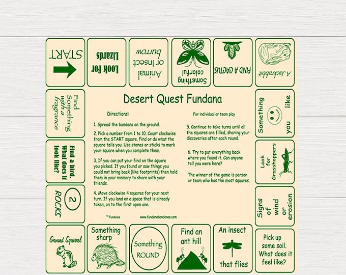 Desert Quest Fundana: Scavenger Hunt Bandana for Kids