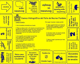 Spanish School Yard Watersheds Fundana. Fun way to learn about water, watersheds in Spanish! Great for English immersion schools, and more!
