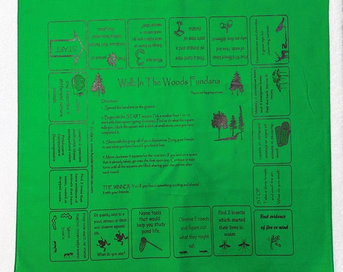 Walk in the Woods Fundana – Forest Scavenger Hunt Game for Kids | Outdoor Nature Activity for Families, Scouts, Camps | Green or Natural