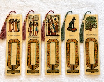Egyptian Papyrus Bookmarks (Set of 5): Authentic Hieroglyphic Art