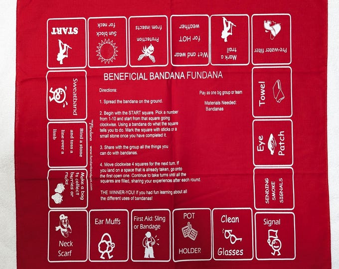 Beneficial Bandanas Fundana – Fun Interactive Game About Bandana Uses | Great for Scouts, Camps, 4-H, YMCA