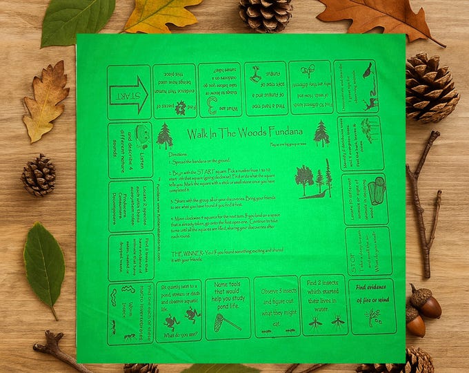 Walk in the Woods Scavenger Hunt Bandana: Nature Game