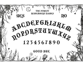 The Forest Remembers Names – Digital Ouija Board, Witchcraft Spirit Board, Laser Engraving Art File