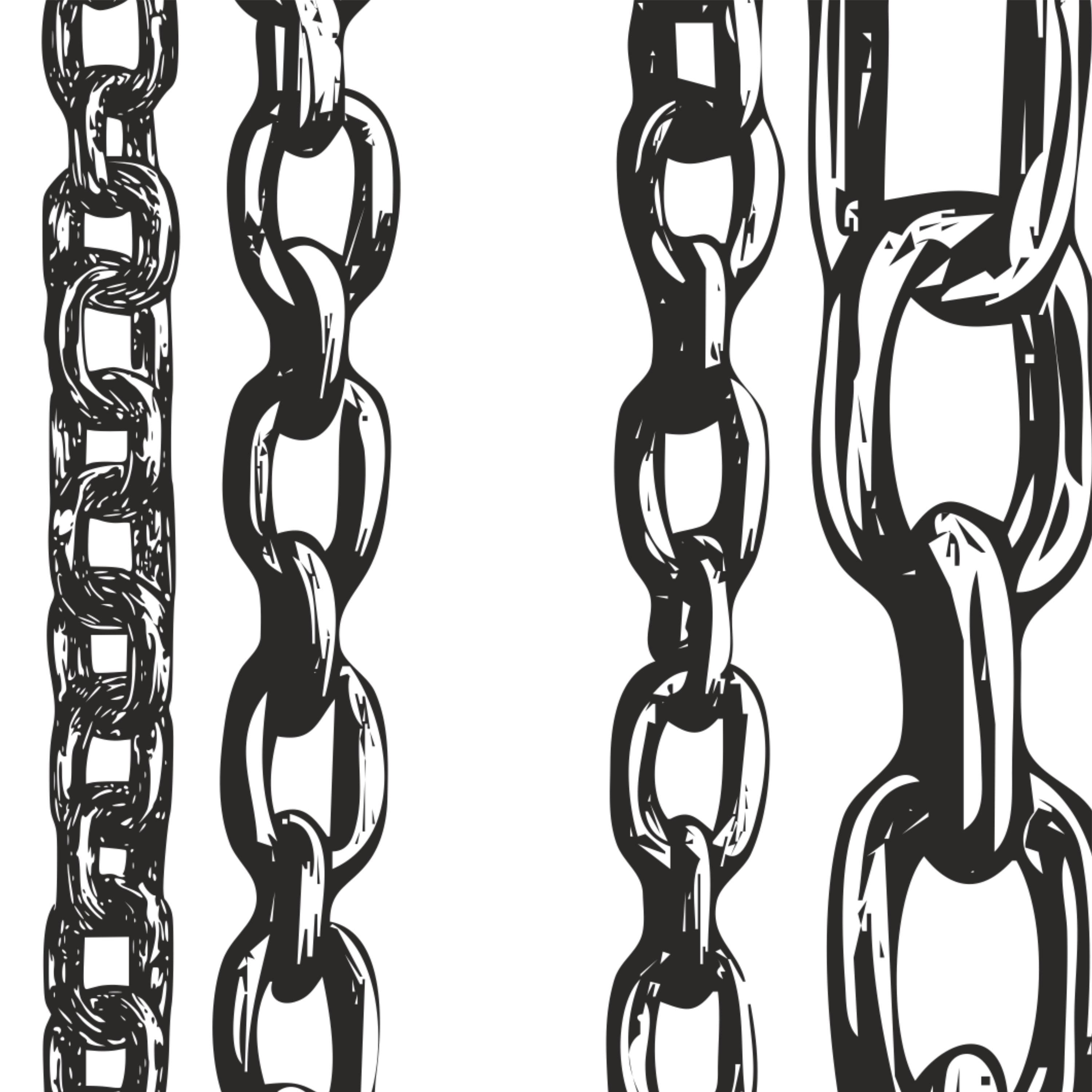 Heavy Links Vol. 2 – Twisted Chain Clipart for Bold Print Design | Ink ...