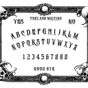 They Are Waiting – Digital Ouija Board, Occult Spirit Board, Laser Engraving File, Mystic Decor Art