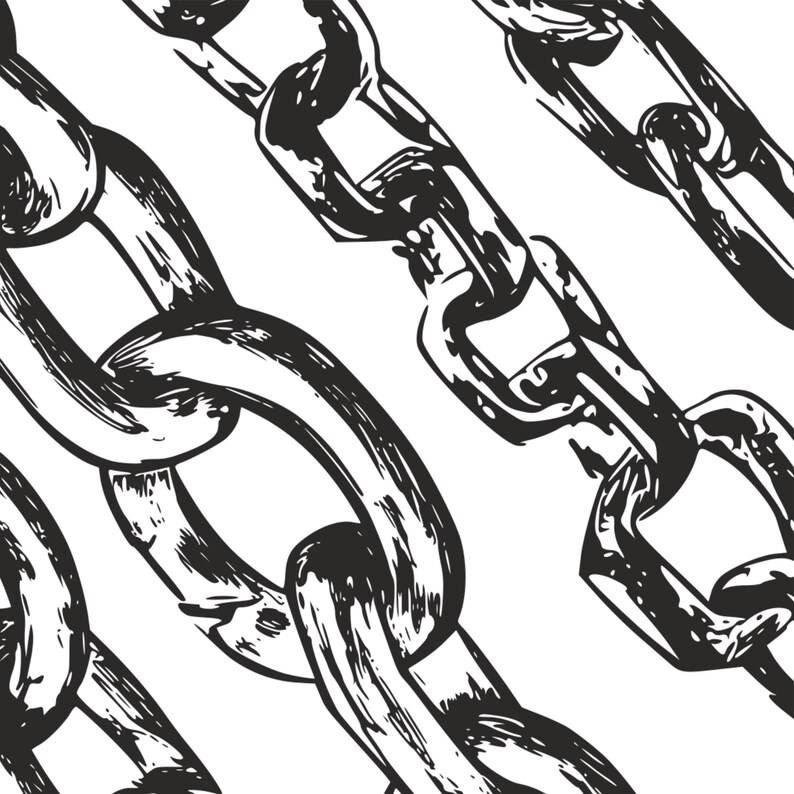 Heavy Links Vol. 3 – Fragmented Chain Clipart for Punk Zine Art, Grunge ...