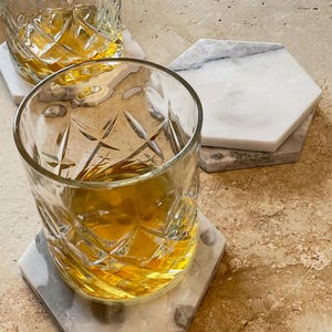 Natural Marble drink coasters