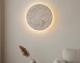 Travertine wabi sabi sconce light fixture