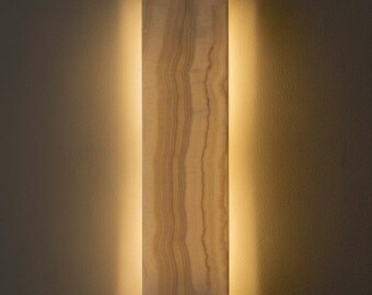 Onyx stone wall sconce