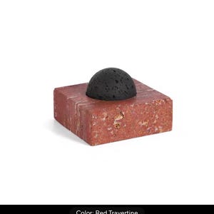 Aromaterapidiffusor i marmor, lavasten red travertine