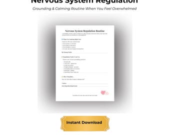 Werkblad inchecken zenuwstelsel | Afdrukbare pdf-bestand met tracker voor stress, angst en emotionele regulatie