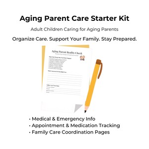 Aging Parent Starter Kit Printable | Family Care Organizer
