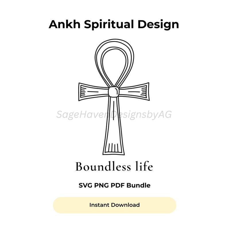 Ankh Symbol SVG PNG PDF Bundle Egyptian Cross Boundless Life Design - Etsy