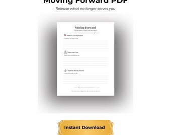 Moving Forward Reflection Worksheet Printable | Letting Go & Reset Journal Page