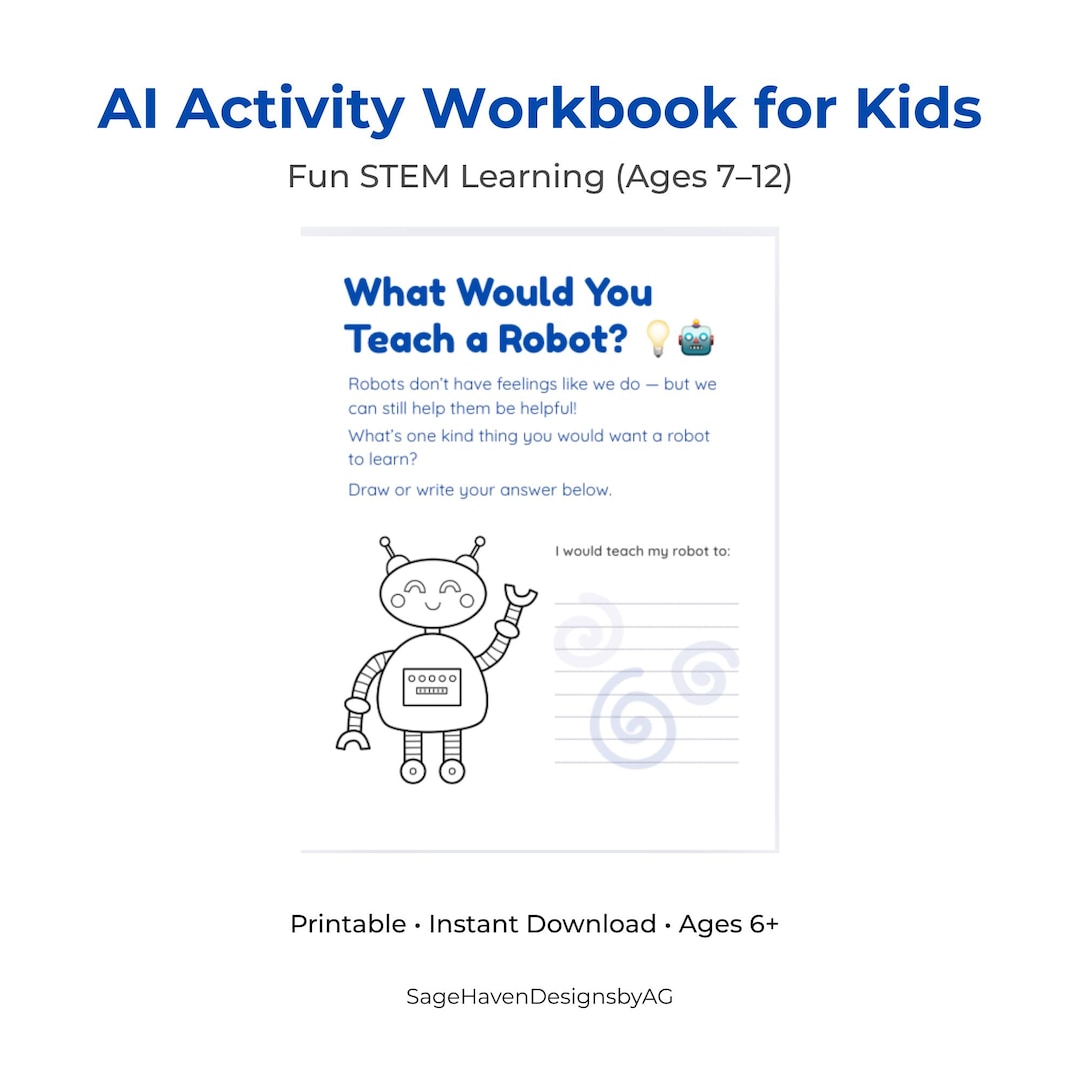 STEM Activity Pack for Kids | AI Learning Worksheets | 8 Printable ...