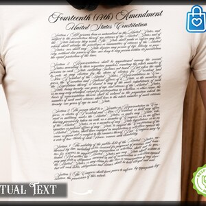 14. Änderung T-Shirt, US-Verfassung Due Prozessklausel T-Shirt, Gleichschutz Bürgerrechte Top, Rechtsgeschichte Buff Geschenk Shirt Tshirt