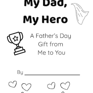 Printable Father’s Day Mini Booklet for Kids – Fill-in-the-Blank Gift for Dad | Instant Download DIY Card