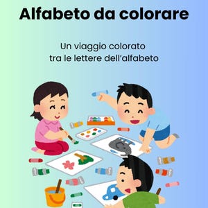 Kleurplaten alfabet - Educatieve vellen - 26 letters A-Z - Afdrukbare PDF
