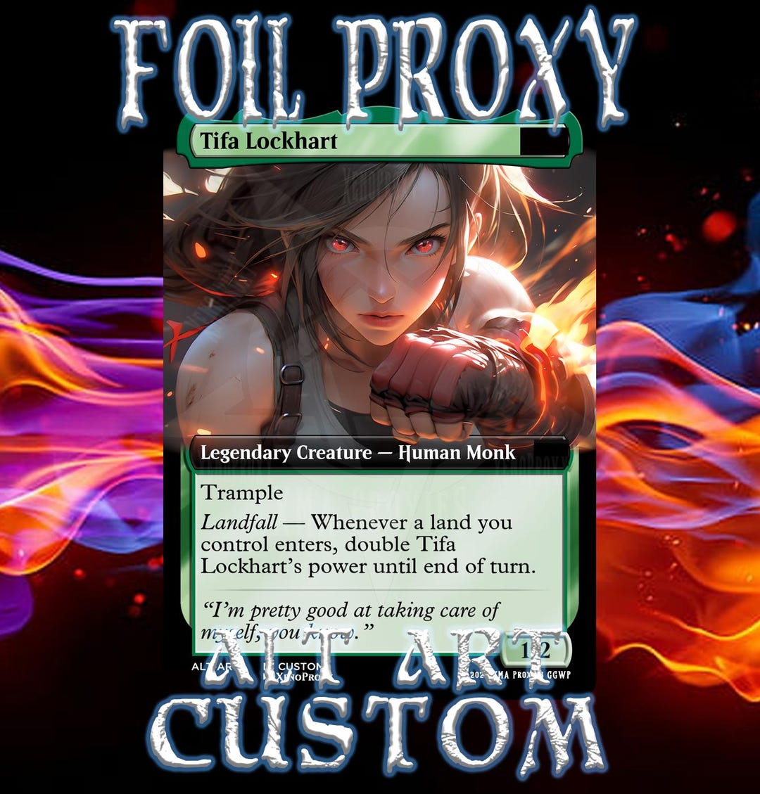 Tifa Lockhart FOIL Proxy - Etsy