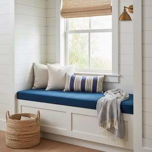 3&quot; Thick Velvet Custom Tufted Cushion, Indoor Bench Cushion, Window Seat Cushion Custom, Kallax Cushion