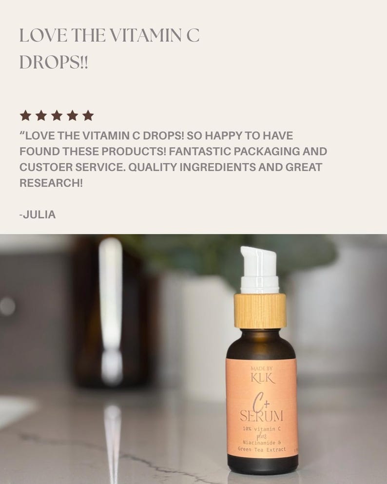 Vitamin C Serum 10% | Brightening | Hydrating Makeup Primer image 2