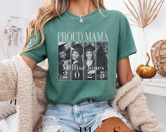 Proud 2025 Mom and Dad Shirts, Custom Face Matching Family, Senior Custom Senior Mama, Personalized Graduation Shirt, 2025 Senior Shirt Gift