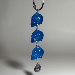 Blue Skull Keychain