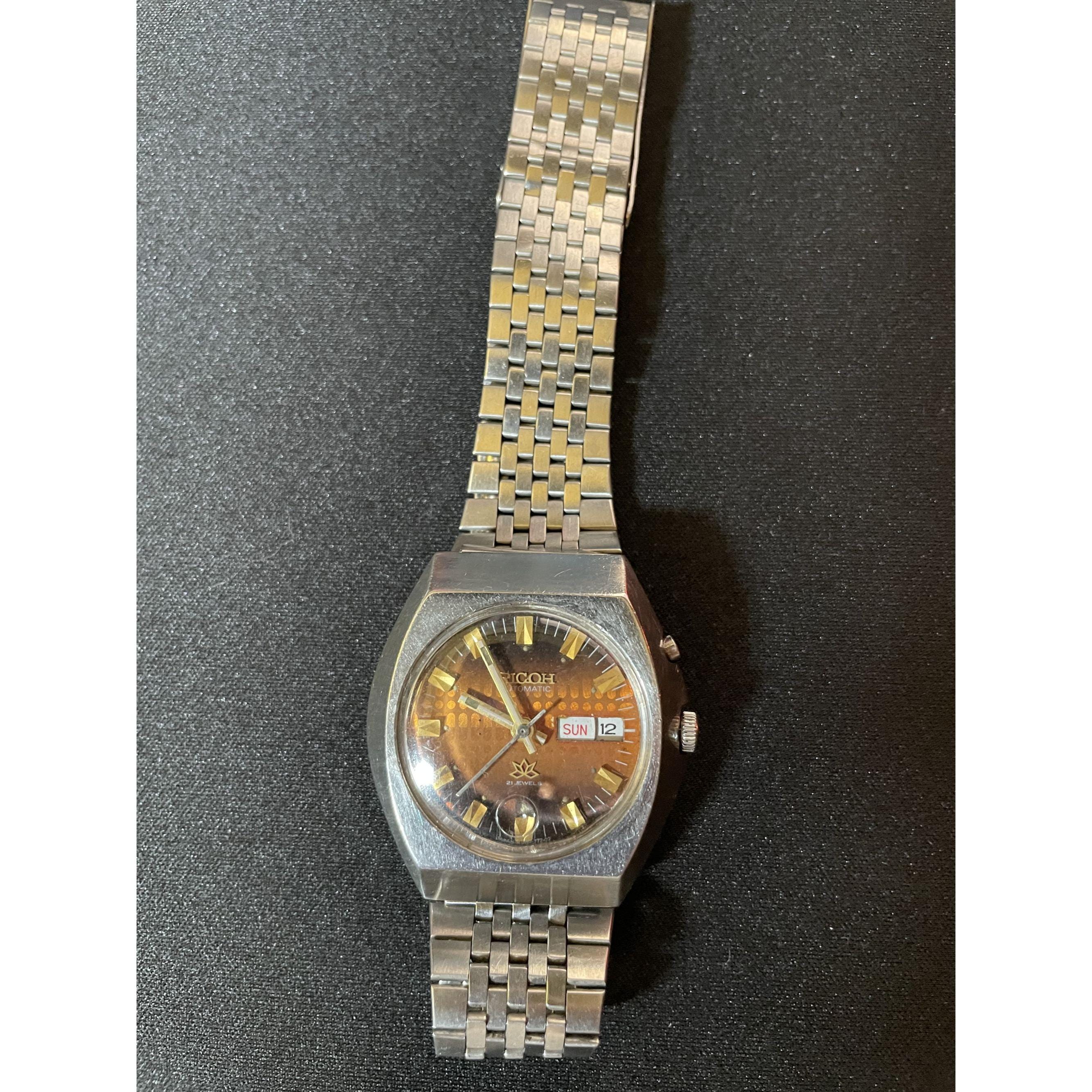 Vintage Ricoh 21 Jewels Automatic Watch – Gradient Orange