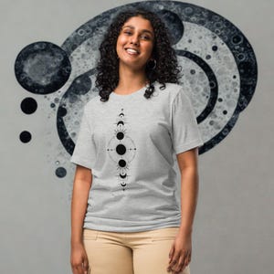 Unisex lunar phase shirt - celestial shirt, moon phase shirt, full moon tee, astrology shirt, moon t shirt, crescent moon, moon lover gift