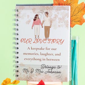 Personalized Love Story Journal: Floral Keepsake Memory Book