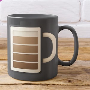 Coffee Lover&#39;s Power Mug, Recharge Your Day Mode Mug, Perfect for Gift, Office Use, Kitchen Decor, Funny Coffee Cup
